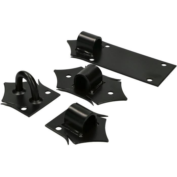 Verrou de porte - KOTARBAU - 270 mm - Acier massif - Revêtement en zinc - Noir