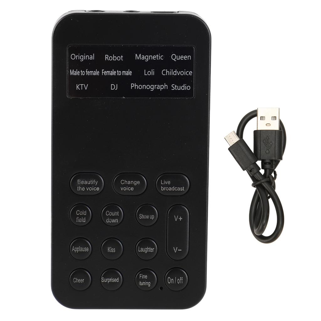 Voice Changer Многофункциональный 12 звуковых эффектов Функция тонкой настройки Управление одним щелчком Мини-звук
