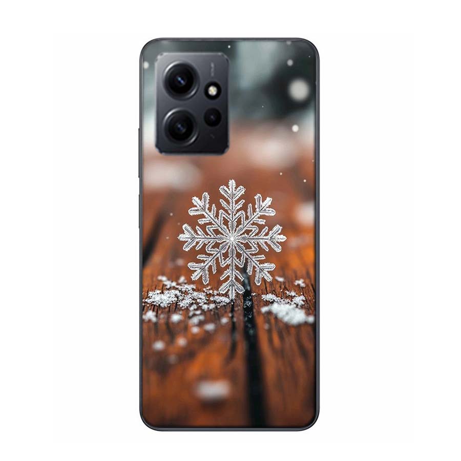 Snowflake Winter White Snow Christmas Phone Case For Redmi Note 14 15 Pro 5G 13 12 Pro Plus 11 11T 11E 11S 10 Pro 10S 9 9S Cover