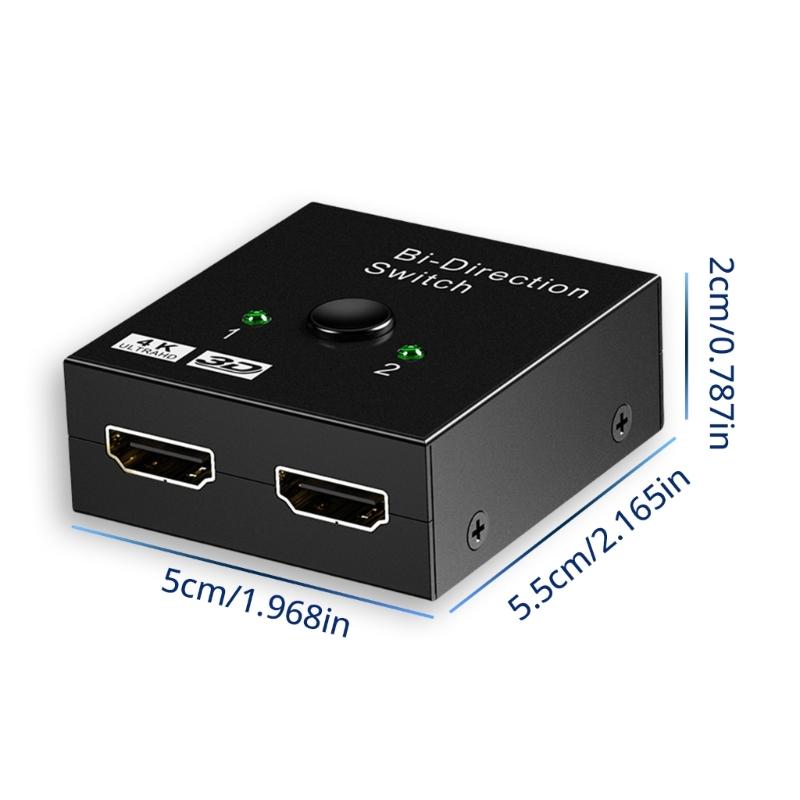 4K HDMI Разветвитель экрана Двунаправленный HDMI Переключатель с USB-кабелем для отображения на двух мониторах на HDTV или компьютере