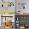 Wall Mounted Mop and Broom Holder S Type Cleaning Tool Hooks Utility Shovel Rack  Bikes
