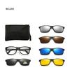 6 In 1 Spectacle Frame Men Women With 5 Pcs Clip On Polarized Sunglasses Magnetic Glasses Male Computer Optical 2201