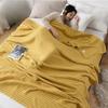 2024 Air Conditioning Blanket Office Nap Air Conditioning Blanket Japanese Style Blanket Solid Color Towel Quilt Knitted Blanket