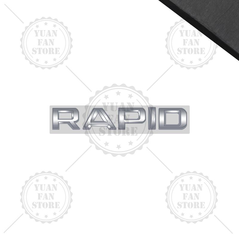ABCDGG1 Bright Silver For Skoda Kodiaq Karoq Kamiq Superb Octavia Rapid 4X4 Fabia Yeti Metal Badge 3D Stickers Car Trunk Body Decal