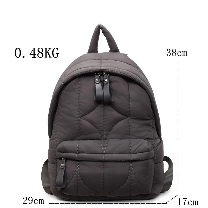 Ultralight Space Down Backpack Women School Backpack Bag Girls Fashion Trend Lightweight Cotton Travel bag Cotton Shoulder Bags
