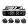 Wireless External Tire Pressure Monitoring System Color Screen Solar USB Double  Charging Vehicles Tire Pressure Monitor