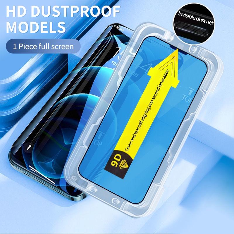 9D Полное покрытие Закаленное стекло Для iPhone17 16 15 14 13 12 11 Pro Max Поставка Монтажные приспособления Защитная пленка для экрана Для iPhone X XR XS MAX 14 Стекло
