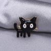 Blucome Модная черная эмалированная брошь в форме кошки для женщин, девочек, детей, шапки, воротник, корсаж, одежда, броши, аксессуары