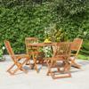 Day and Night - Day and Night Garden Dining Set 5 Pieces Solid Acacia Wood