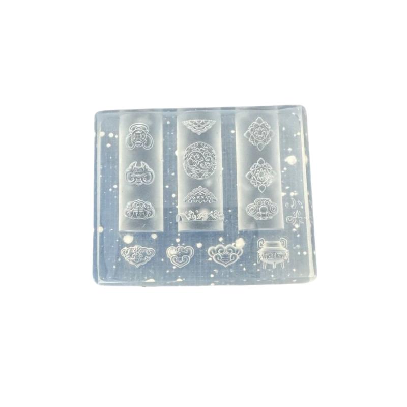 3D Силиконовая форма для ногтей Цветок Шелковая лента Дизайн Бабочки Прозрачный Рельеф DIY Украшение для нейл-арта Инструмент для маникюра