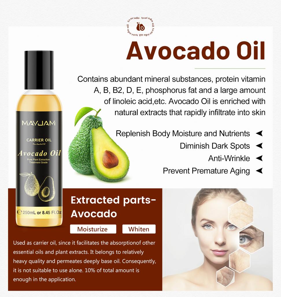 MAYJAM 250 мл 8,8 унций Масло-носитель Масло для кутикулы Кремы Масла для тела Бальзамы для губ Сладкий миндаль Шиповник Виноградные косточки Жожоба Оливковое масло