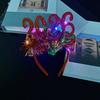 Yousheng Светящийся ободок 2026 Блестящие новогодние заколки для волос Регулируемые сверкающие цифры Блестящая поверхность Обруч для волос Аксессуары для вечеринки