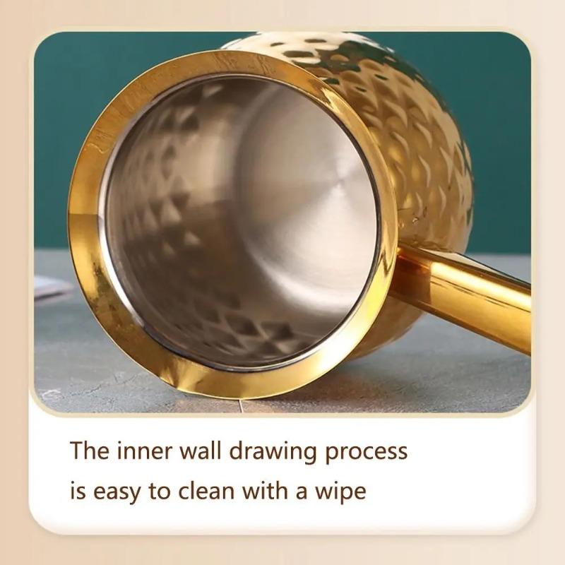 Универсальная кофейная турка ручной работы, стабильный ковш для плавления, крышка из нержавеющей стали, кастрюля для нагрева, бытовая