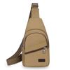 Rilibegan Men's Minimalist Canvas Chest Bag European and American Retro One Shoulder Crossbody Bag