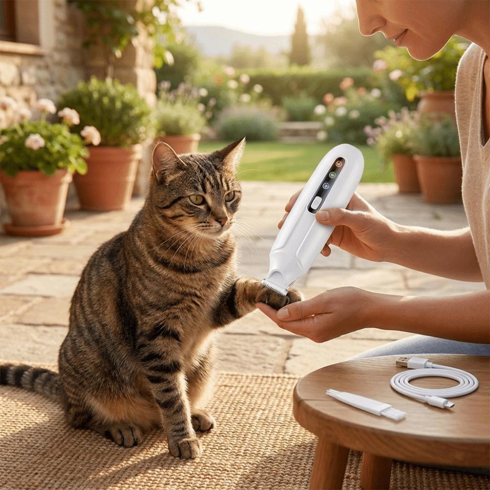 Rechargeable Dog Paw Trimmer LCD Display Electric Dog Clippers Cordless Cat Shaver  Paw Trimming