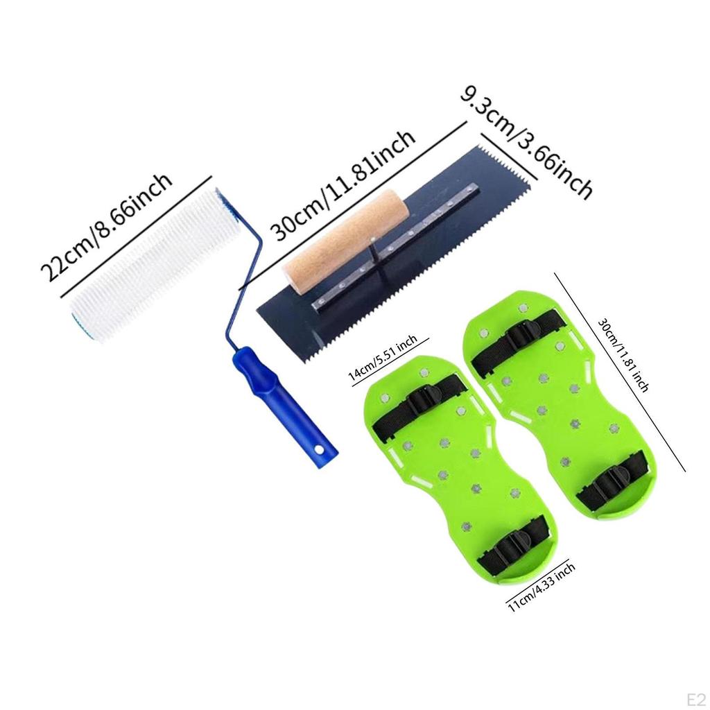 Мастерок для штукатурки бетона с деревянной ручкой, зубчатый инструмент для пола размером 5 мм