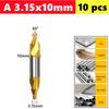 60° Type A Center Drill 0.4-10mm W6542 HSS Titanium Plated, For Metal Processing Chamfering Positioning CNC Lathe Drill Bits