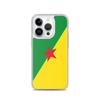 Coque iPhone - Drapeau Guyane - iPhone 14 Pro - Souple - Multicolore - Verticale