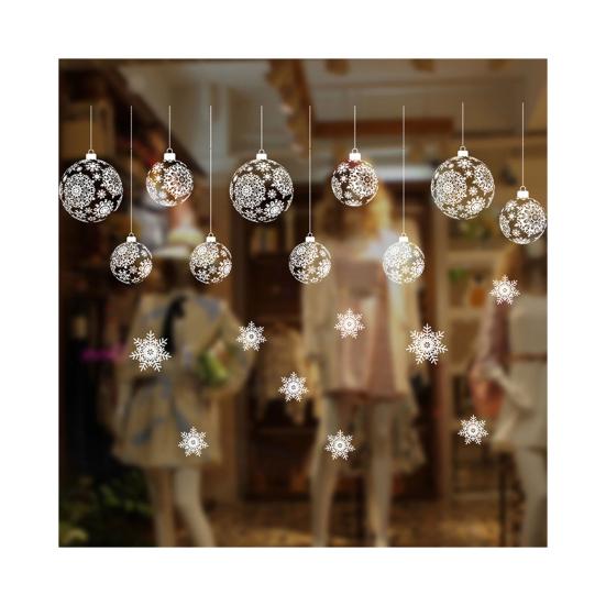 1 набор рождественских наклеек на окна, привлекательные, декоративные, прочные, полезные наклейки с рождественской елкой, украшения для витрины, зимней вечеринки, праздничные принадлежности KTY