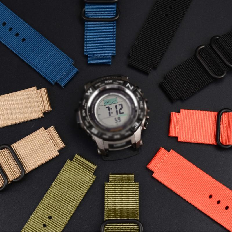 Канвасовый ремешок для часов 18 мм для CASIO PRG-260/550PRW-3500/2500/5100 box AE1200/1300 W-219 Модифицированный нейлоновый ремешок для часов Мужской браслет