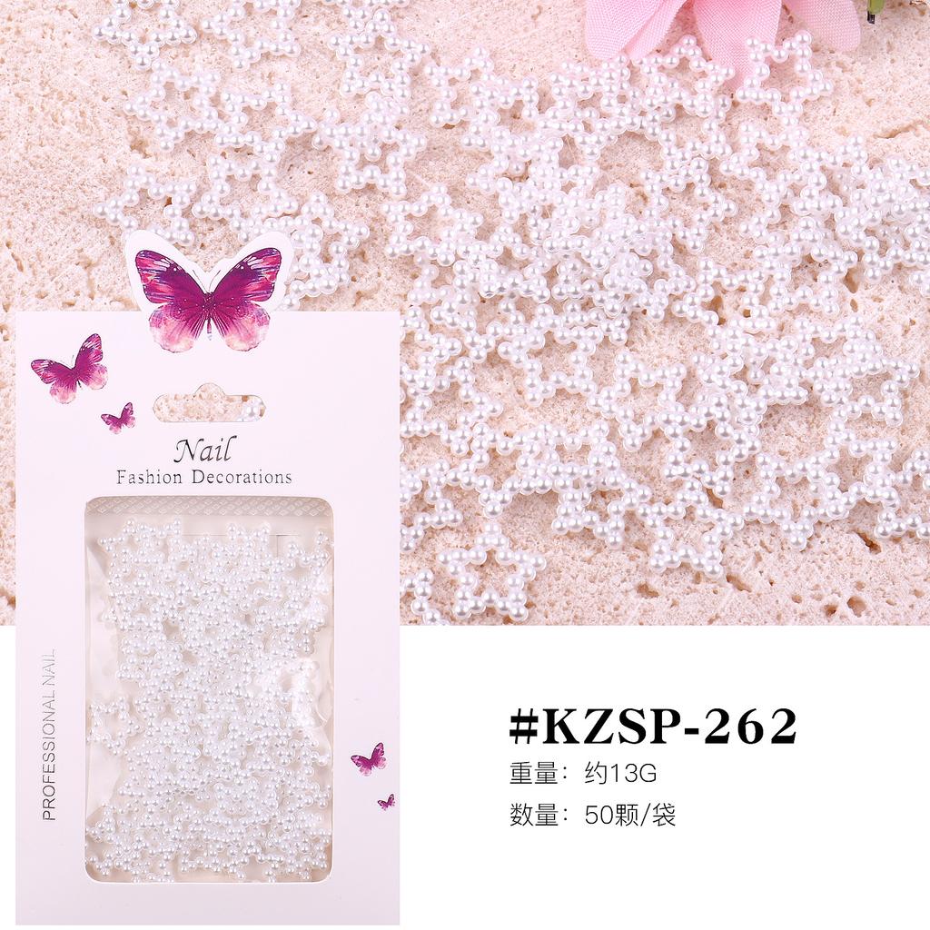 Bagged Three-Dimensional Butterfly Love Nail Art Jewelry Abs Resin Nail Art Pearl Nail Art Decoration Change