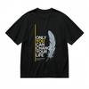 Men's Comfortable Classic T-Shirt Grey Feather and Life-Changing Slogan Tee
