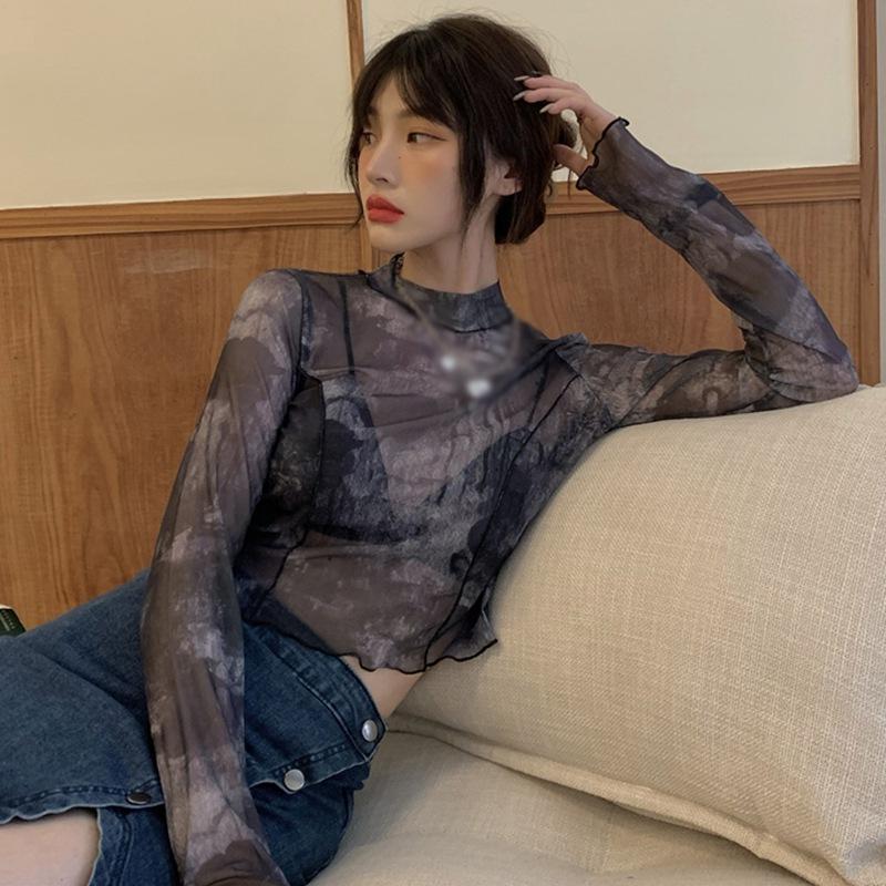 Женская футболка с длинными рукавами, узкие короткие топы, рубашка с солнцезащитным кремом