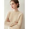 Women's Pure Cashmere Loose Fit Turtleneck Sweater with Rolled Hem