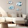 4Pcs Hanging Decorations Fish Shaped Pendants Smooth Edge Burr Free Decorative Fish Ornaments Wooden Decor