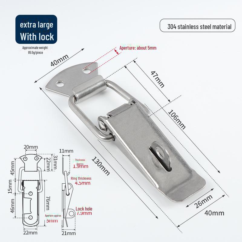 Замок-пряжка Duckbill из нержавеющей стали 304 для деревянных или металлических ящиков