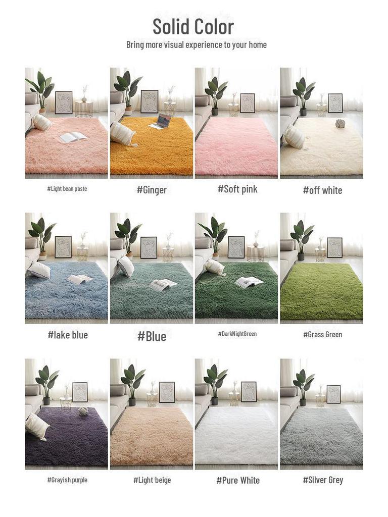 Модный плюшевый ковер для спальни и прикроватный коврик для девочек