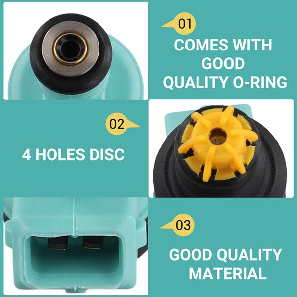 Set of 6 Fuel Injectors (0280150415) for Jeep Wrangler 4.0L