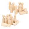 10 шт. Деревянные куклы-прищепки 75 мм 3,0 дюйма Безопасные без заусенцев Развивают навыки работы руками DIY аксессуары для украшения