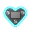 Love Shape Car Solar Energy LED Triangular Window Light Wireless Neon Lights C-pillar Atmosphere Car Interior Accessories