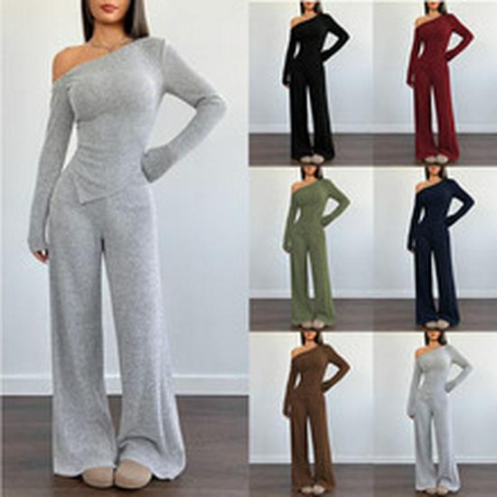 2026 Autumn/Winter Slim-Fit Knit Round Neck Top - European & American Commute Style