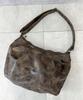 WEGO Tuck Design Big Shoulder Size Brown Bag, Gift, Simple, Women's, F,