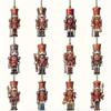 36-Piece Handmade Walnut Cracker Christmas Ornament Set - Ideal for Holiday Gifts & Tree Decoration