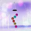 Solar Cat Paw Gradient Wind Chime: Colorful Outdoor Hummingbird Butterfly Light for Christmas and Garden Décor