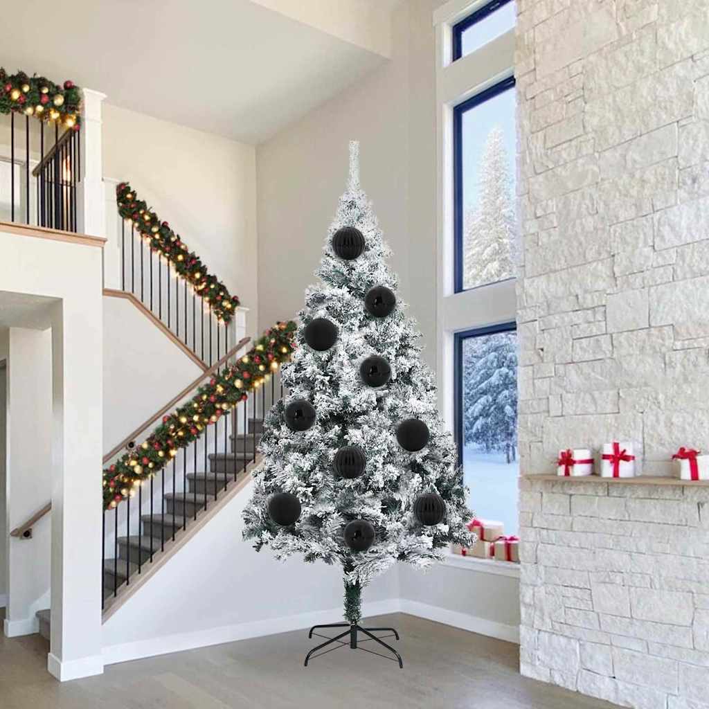 XXL Christmas Ornament Set 3 pcs Black Plastic