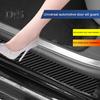 Углеродное волокно, полоса на порог автомобиля, универсальная декоративная педаль приветствия, полоса против царапин, грязеотталкивающая защитная пленка, наклейки