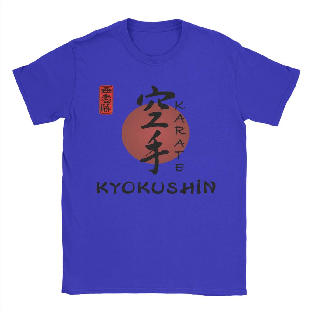 Мужская футболка Kyokushin Каллиграфия Карате Футболки Хипстер Летние Футболки Винтажные 100% Хлопок Топы Идея для подарка