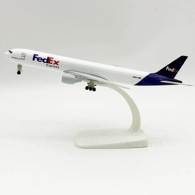 20см Авиакомпания FedEx Airways B777 Самолет из сплава Масштаб 1/400 Металлическая модель самолета С подставкой Декорация для энтузиастов авиации Дисплей