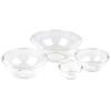 Pearl Metal Heat Resistant Glass Bowl Set 2000ml Clear 4-Piece 180ml, 500ml, 1000ml, AZ-5567