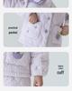 Lulu Cow Girls' Winter Flannel Quilted Pajamas - Warm Three-Layer Sleepwear for Middle and Big Girls