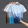 Футболка мужская модная с коротким рукавом из шелка с градиентным принтом