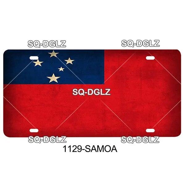[SQ-DGLZ]P-S Country Flag 15x30cm Plate Metal Sign Vintage Tin Sign Wall Decor For Club Travel Poster Saudi Arabia/Russia