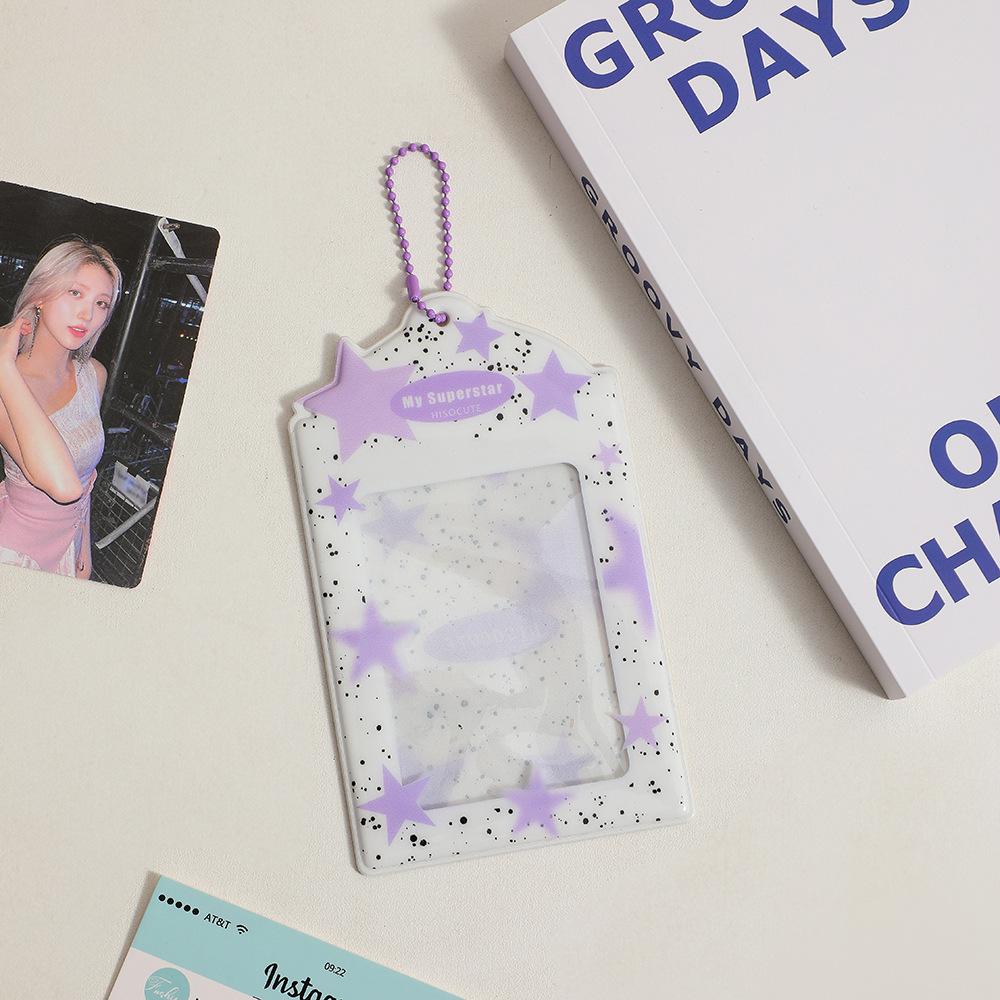 Милое мультяшное животное в Корейском стиле, диалоговое окно, рукав для карт, полупрозрачный 3-дюймовый фото Kpop Star, памятная карточка, держатель для карт