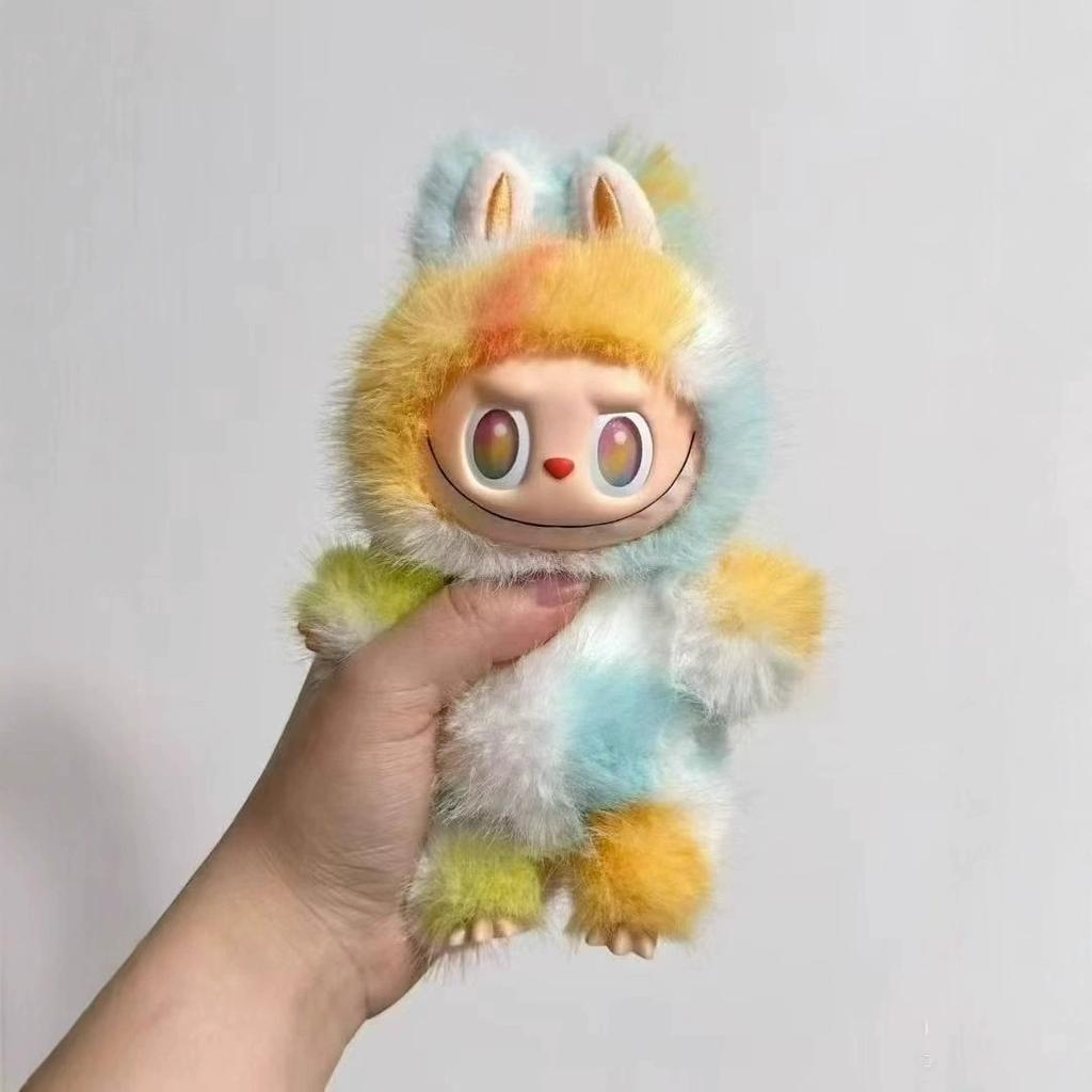 17см Игрушка Лабубу Пятого Поколения, Виниловое Лицо с Высокой Энергией, Слепой Бокс, Плюшевая Игрушка Макарон, Рюкзак для Школы, Брелок-Подвеска