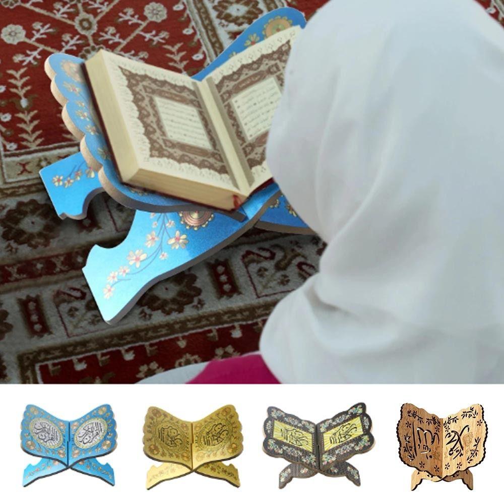 Eid Book Bracket Holy Book Stand Wooden Bible Display Holder Exquisite Bible Frame