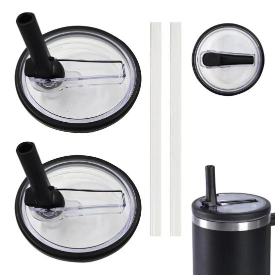 2 шт. 40 унций крышка для стакана с трубочкой с 2 трубочками герметичные многоразовые сменные крышки без запаха пылезащитная крышка для стакана Stanley